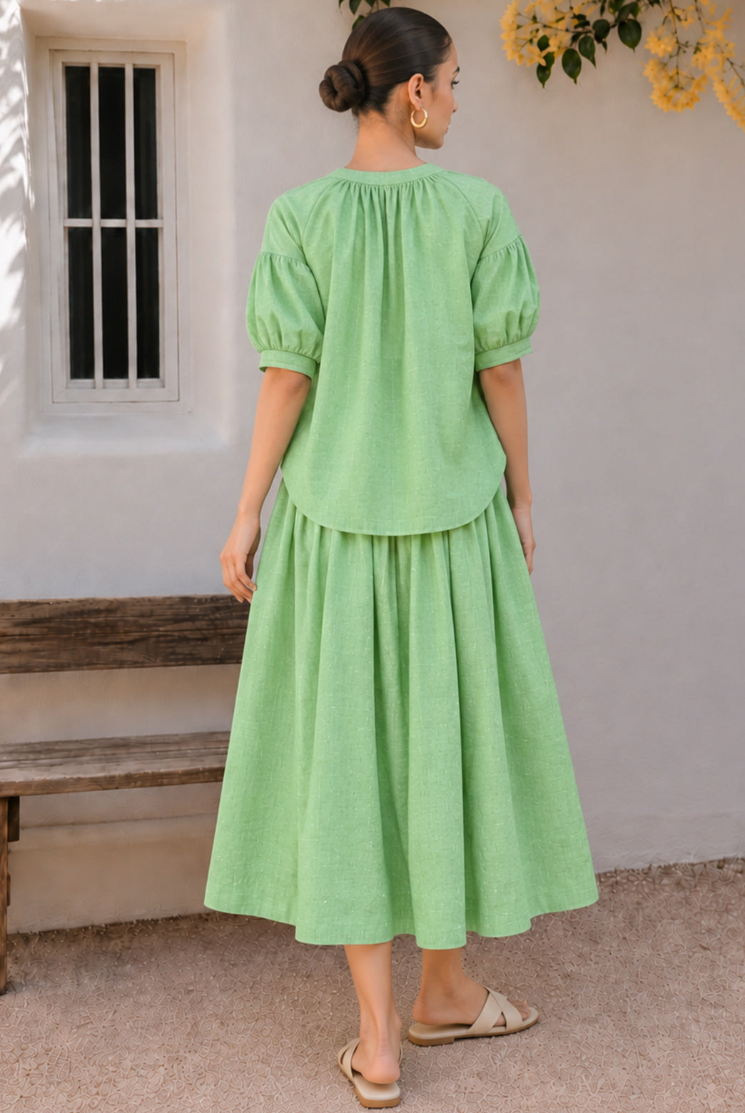 Poplin Gathered Skirt Co-ord